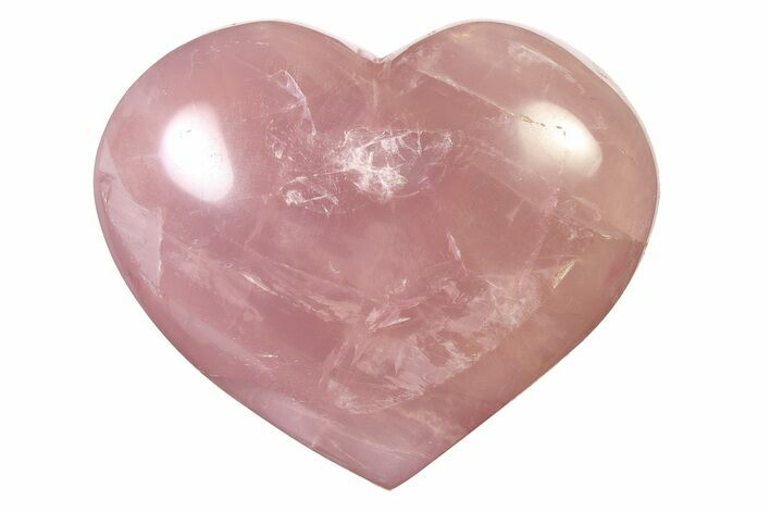 Polished Rose Quartz Heart - Madagascar #318667